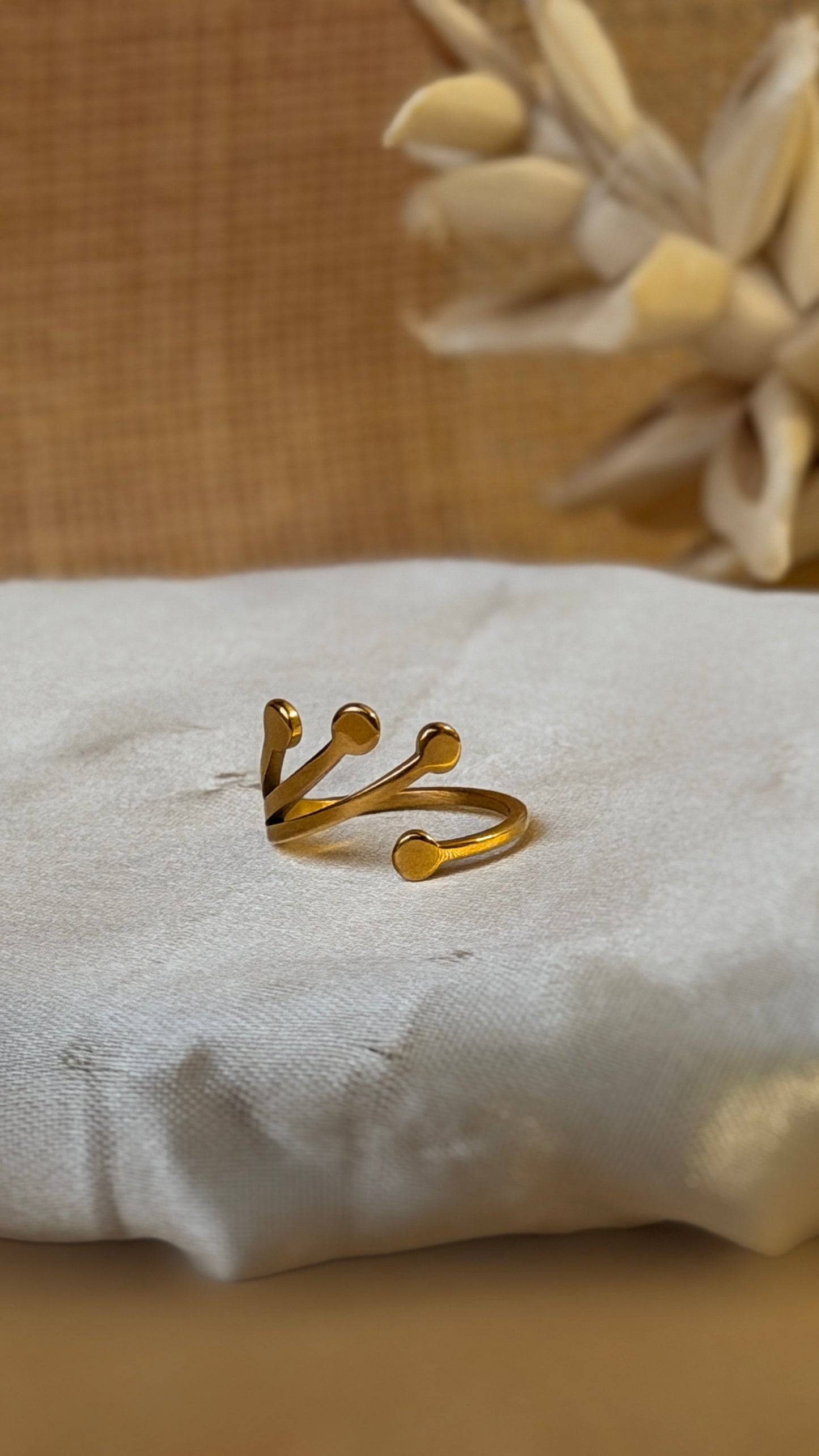 Gold Crown Ring